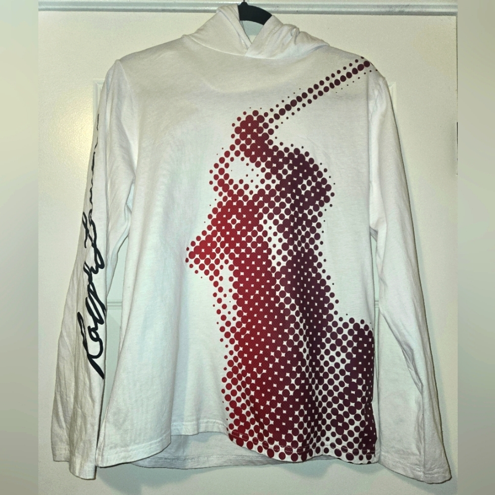 POLO White Shirt with Pullover Hood, Ralph Lauren on sleeve, XL (18-20) Boys